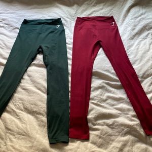 Two pairs of gymshark leggings medium